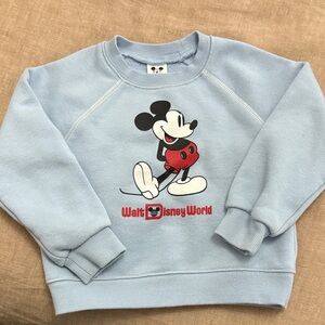 Disney Light Blue Mickey Mouse Kids Sweatshirt